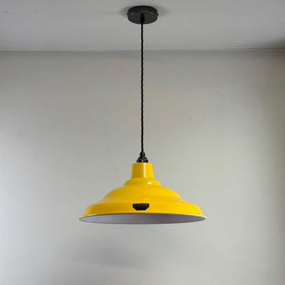 Bawsey ~ Summer Yellow Lampshade Pendant Set Light *Factory Second* ~ 16 Inch