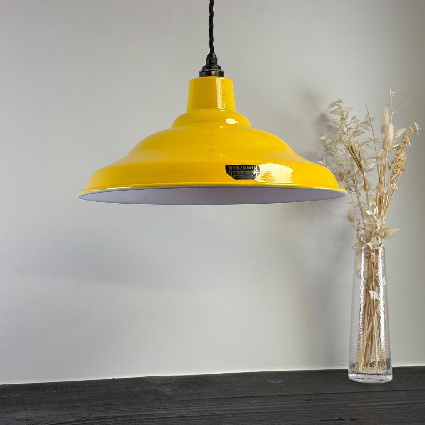 Bawsey ~ Summer Yellow Lampshade Pendant Set Light *Factory Second* ~ 16 Inch