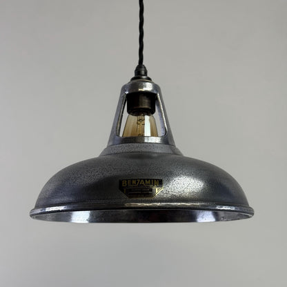 Cawston - Silver Solid Cast Aluminium Lampshade Pendant Set Light - 11 Inch