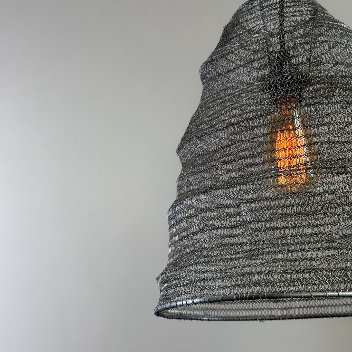 Walton ~ Beehive Large Silver Wire Mesh Lampshade Pendant Ceiling Light