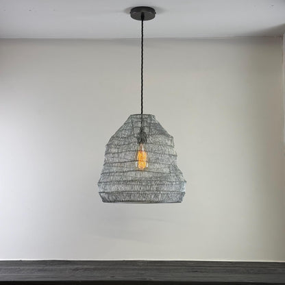 Walton ~ Beehive Large Silver Wire Mesh Lampshade Pendant Ceiling Light