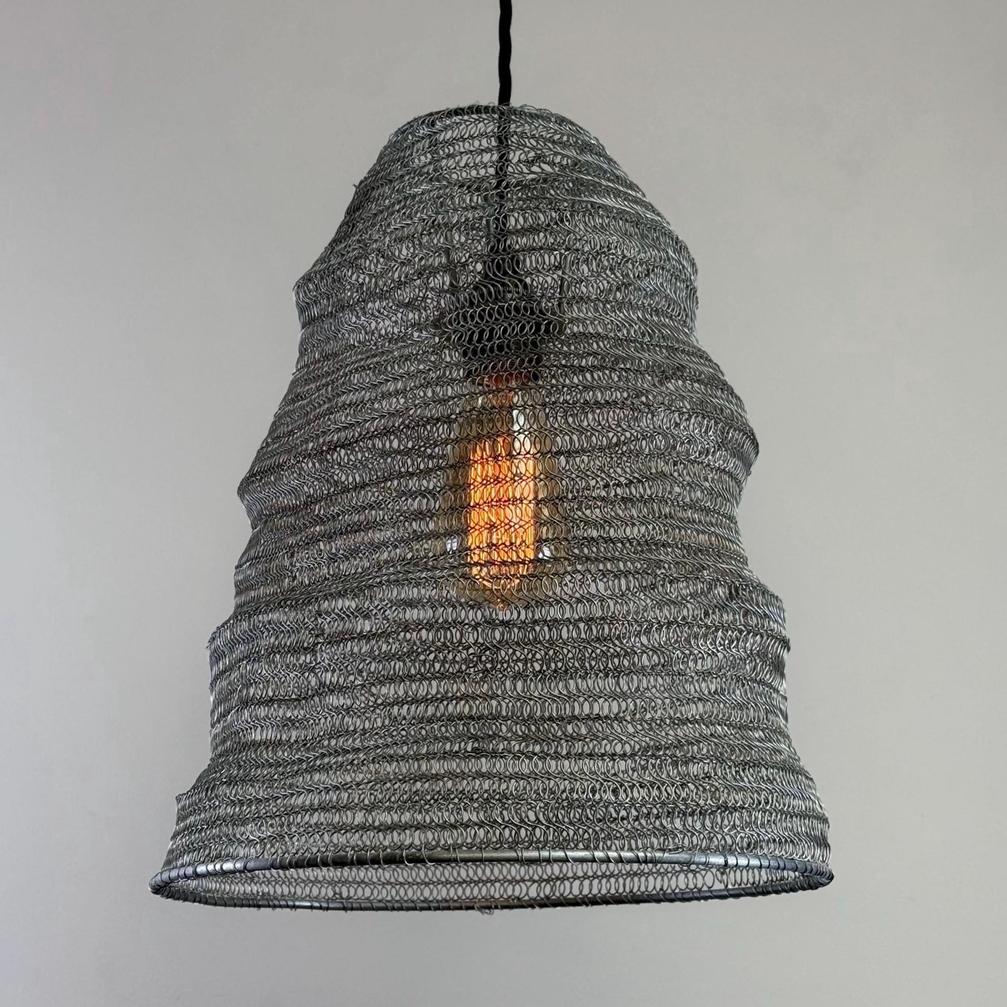 Walton ~ Beehive Large Silver Wire Mesh Lampshade Pendant Ceiling Light