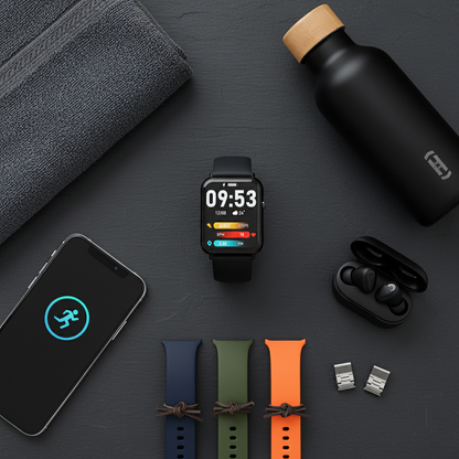 Premium Smart Waterproof Watch - IP67 Fitness Tracker with Bluetooth 5.2 | 1.69" HD Display