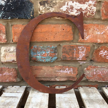 Classic Rusty Metal Letters 5" And 12" A-Z 0-9 Rustic Signs For The Home And Garden