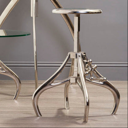 Maxi Silver Iron Stool