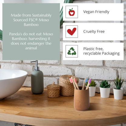 Children's Bamboo Toothbrush - 4 Pack - Multi-Colour