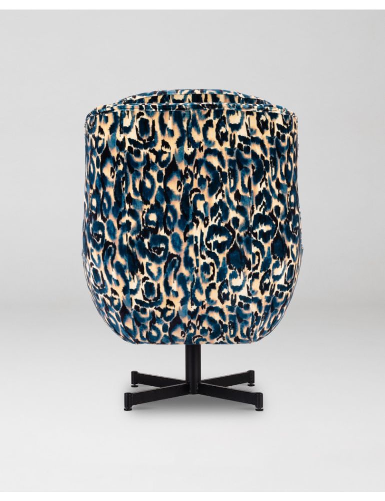 John Swivel Chair - Blu Selvaggio Velvet