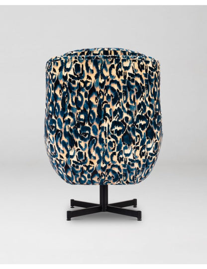 John Swivel Chair - Blu Selvaggio Velvet