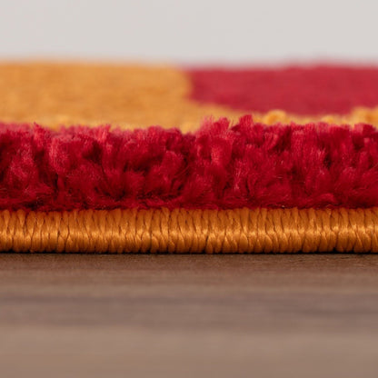 Joli Geometric Red & Orange Rug