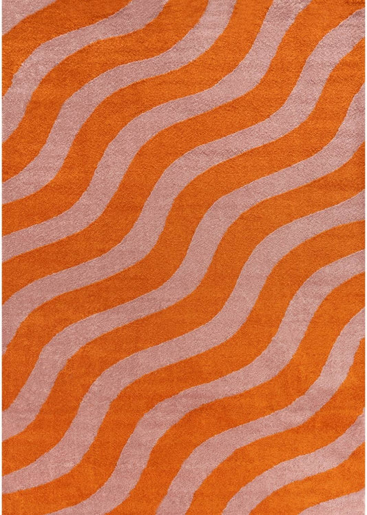 Joli Wave Orange & Pink Rug
