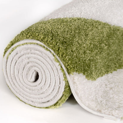 Joli Checkered Green & White Rug