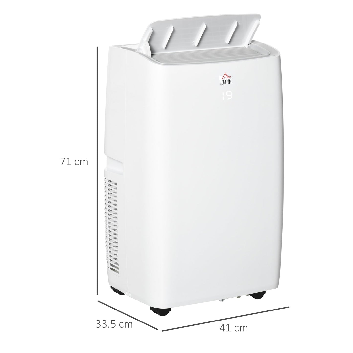 HOMCOM 12000 BTU Air Conditioning Unit, 3-in-1 Portable Air Conditioner, Dehumidifier, Cooling Fan with 3 Speeds, Remote Control, LED Display, 24H Timer, Window Venting Kit, Children Lock, 25m\'c2\'b2