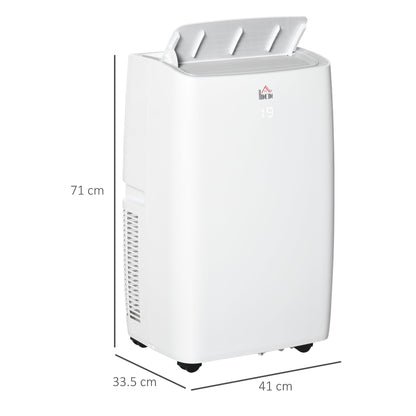 HOMCOM 12000 BTU Air Conditioning Unit, 3-in-1 Portable Air Conditioner, Dehumidifier, Cooling Fan with 3 Speeds, Remote Control, LED Display, 24H Timer, Window Venting Kit, Children Lock, 25m\'c2\'b2
