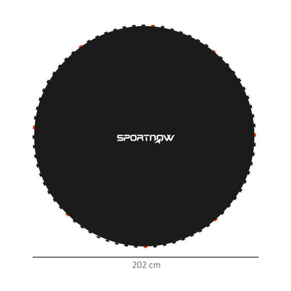 SPORTNOW Trampoline Replacement Mat with Spring Pull Tool, 42 V-Hooks, for 8ft Trampoline using 14cm Springs, Black
