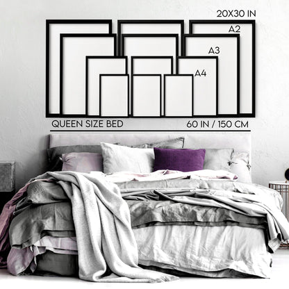 Large Bedroom Wall Art | Set of 3 Boho Women Wall art Prints