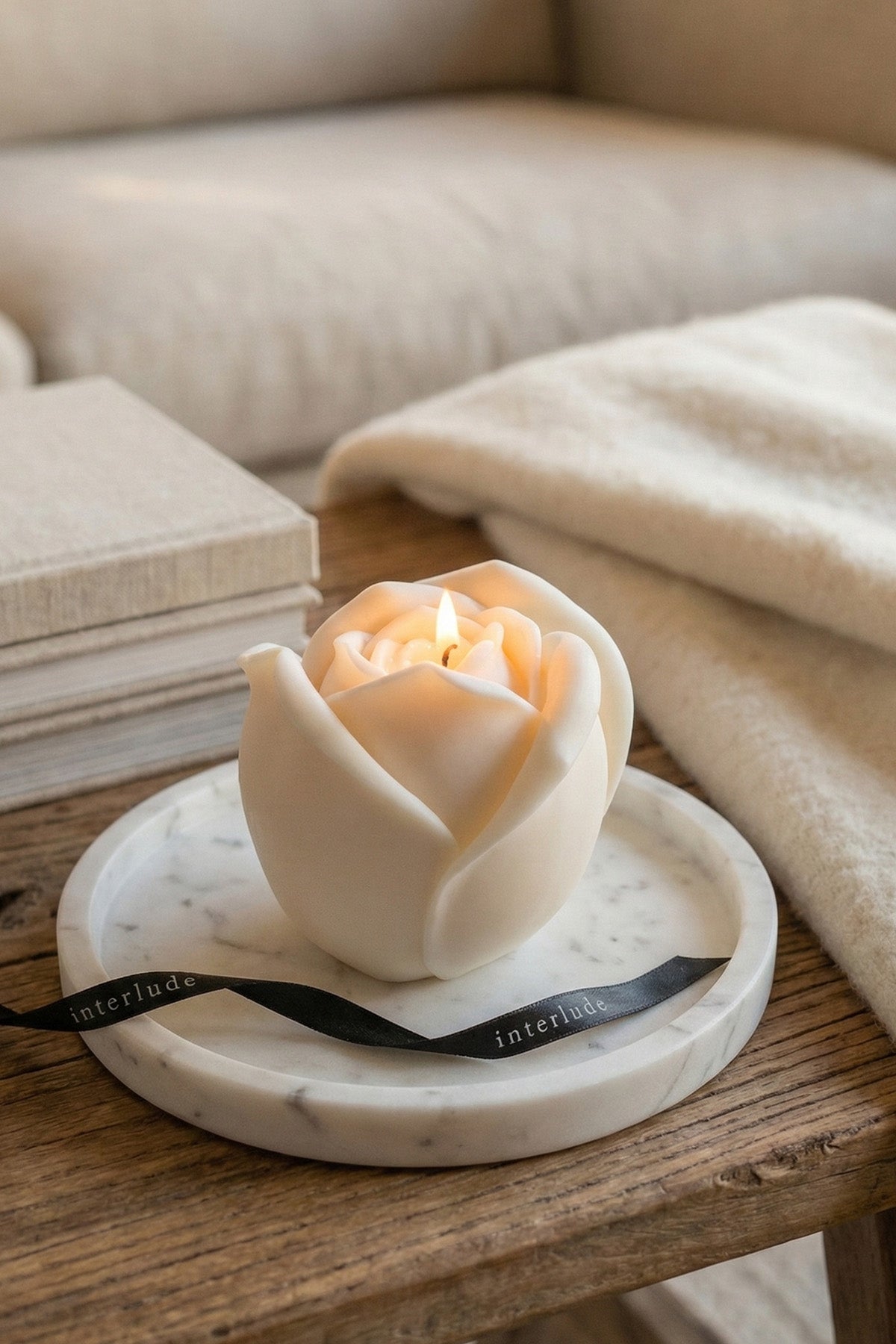 Large Rose Shaped Candle