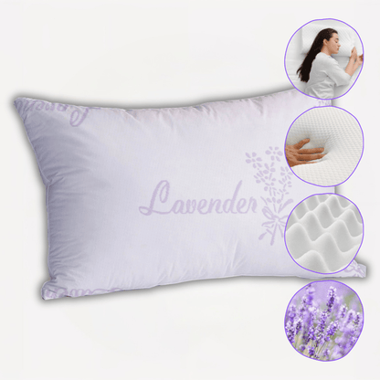 Lavender Infused Unique Hotel Pillow Hypoallergenic Microfibre Luxury Premium Fibre Filling for Superior Comfort and Support by OLIVIA ROCCO