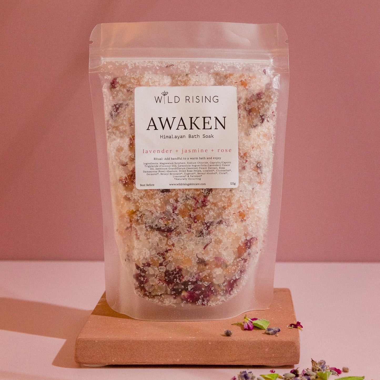 Awaken - Lavender, Jasmine and Rose Bath Salts 125g