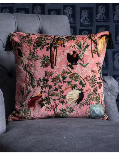 ROYAL GARDEN Pink Velvet Cushion