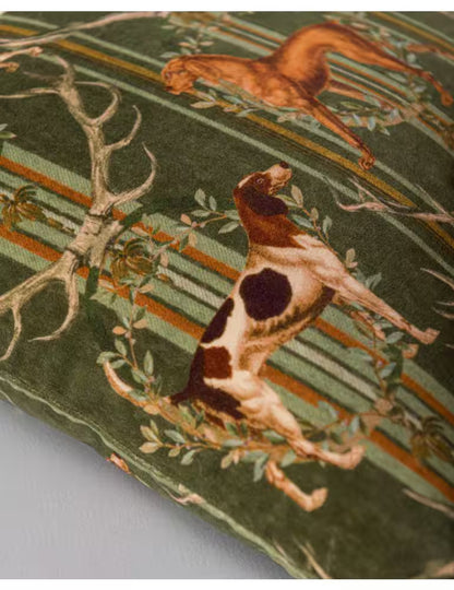 MOUNTAIN DOGS Cypress Green Velvet Cushion
