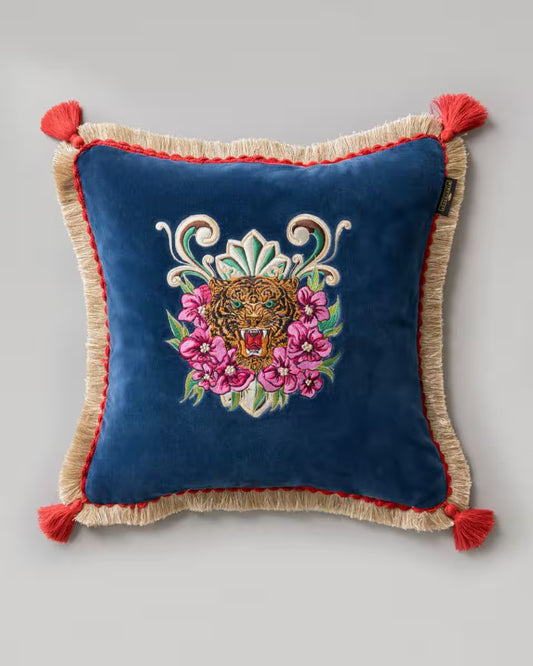 ROARRR Embroidered Velvet Cushion
