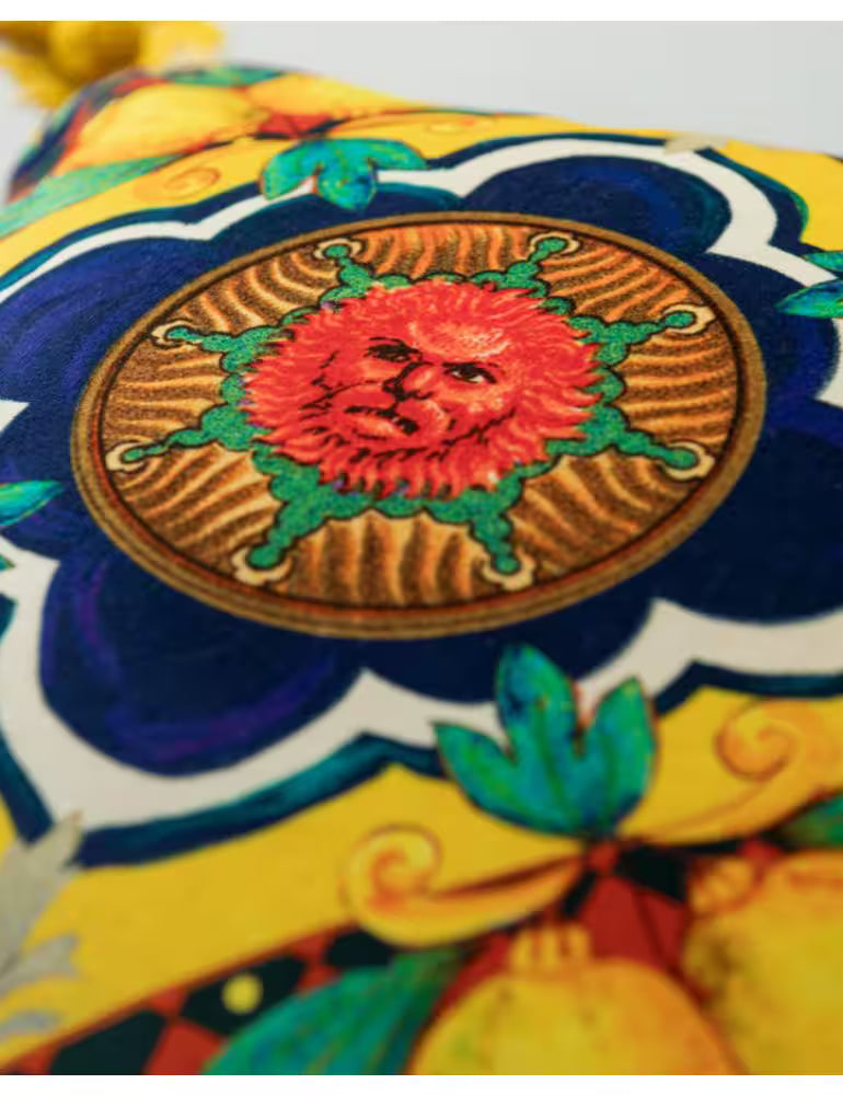 AMALFI Blue Velvet Cushion