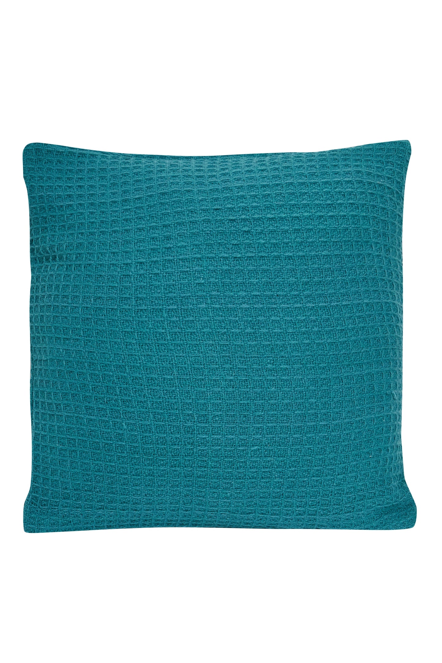 OLIVIA ROCCO Lisbon Pure Indian Cotton Handwoven Honeycomb Cushion Covers Indoor Outdoor Use 17x17 and 24x24 Grey Ochre Navy Teal Pink Silver