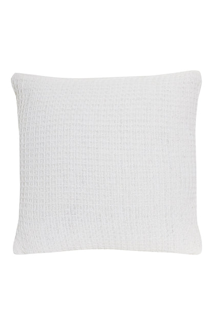 OLIVIA ROCCO Lisbon Pure Indian Cotton Handwoven Honeycomb Cushion Covers Indoor Outdoor Use 17x17 and 24x24 Grey Ochre Navy Teal Pink Silver