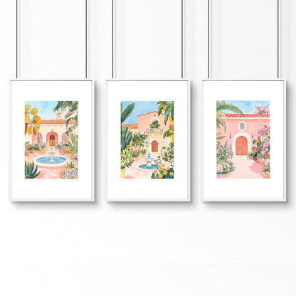 Living Room Pictures Decoration | Set of 3 Beach Decor Wall art Prints