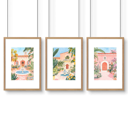 Living Room Pictures Decoration | Set of 3 Beach Decor Wall art Prints