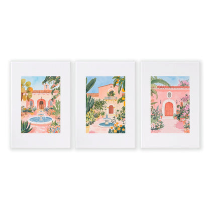 Living Room Pictures Decoration | Set of 3 Beach Decor Wall art Prints