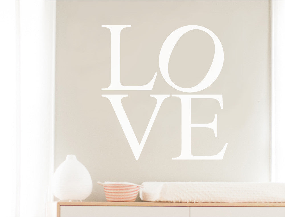 Love Wall Art Decal Letters