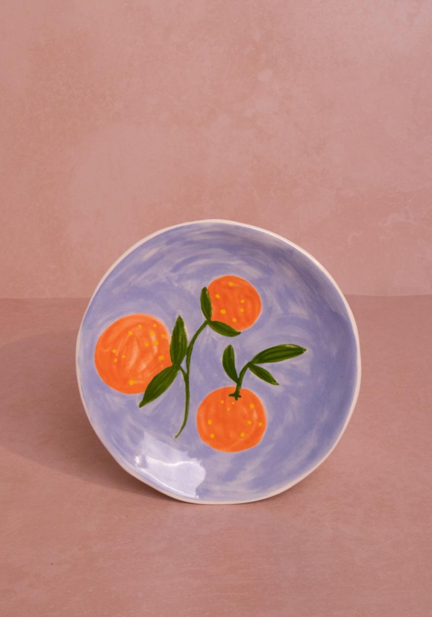 Peaches and Keen Plates After Matisse  - Set of 4