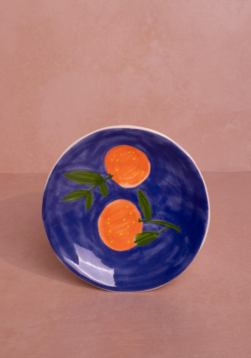 Peaches and Keen Plates After Matisse  - Set of 4