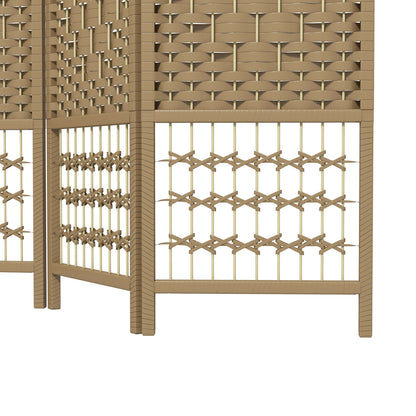 HOMCOM 3 Panel Folding Room Divider, Privacy Screen, Freestanding Paravent Partition Separator Natural Wood