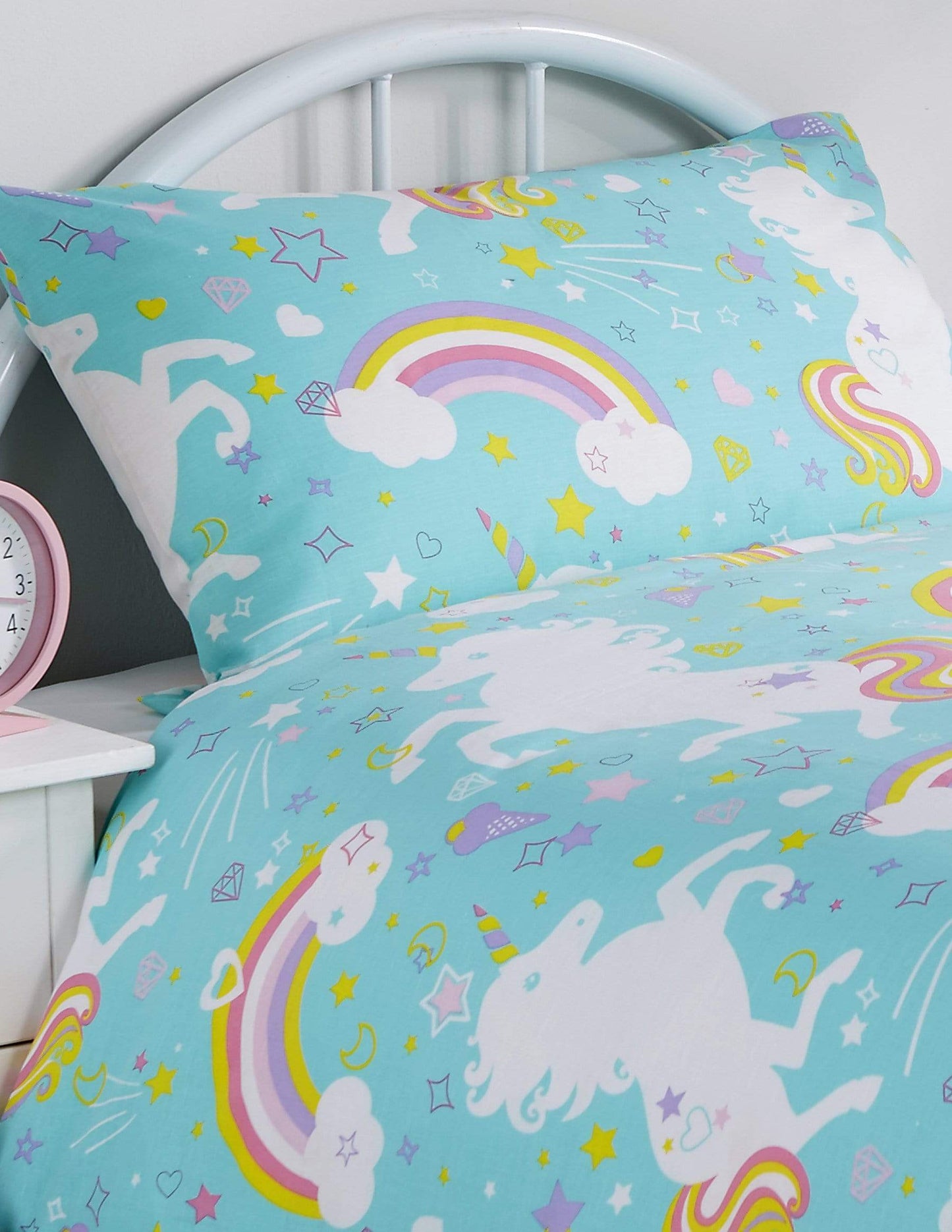 Magical Unicorn Fairytale Duvet Cover Set for Kids Cotton-Rich Whimsical Design OEKO-TEX Certified Bedding Available Single Double by OLIVIA ROCCO