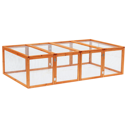 New Rabbit Hutch Cage with Run and Play Space Mesh Wire Safety for Outdoor