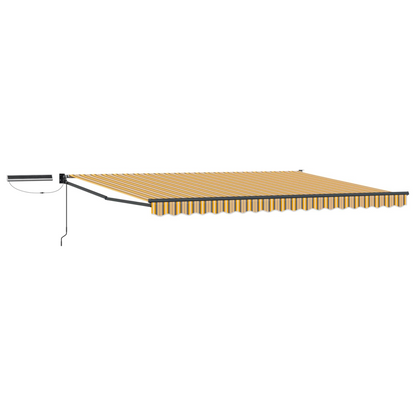 vidaXL Electric Retractable Awning Yellow, Grey and Anthracite 5 x 3 m