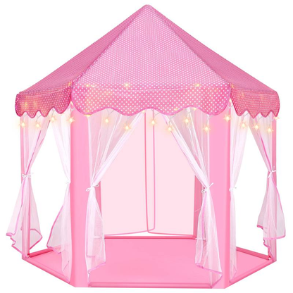 Pink Fairy Princess Hexagon Tent with LED Lights – Indoor & Outdoor Playhouse great Christmas present