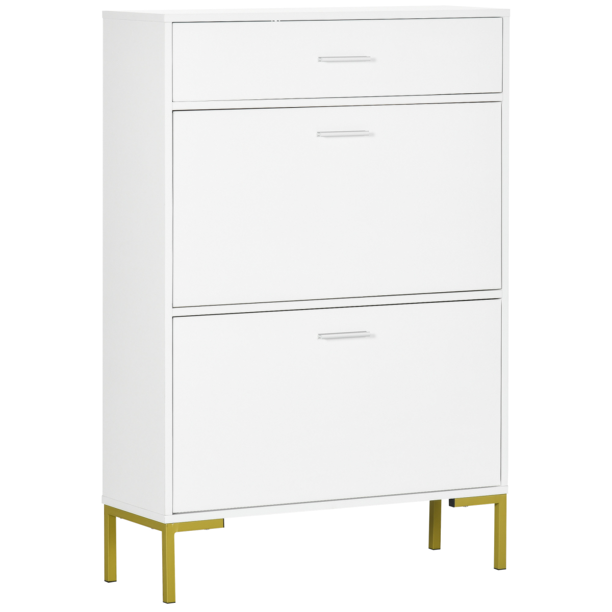 Modern Shoe Cupboard for Hallway w/ Flip Drawers 12 Pair Shoe Storage Organizer
