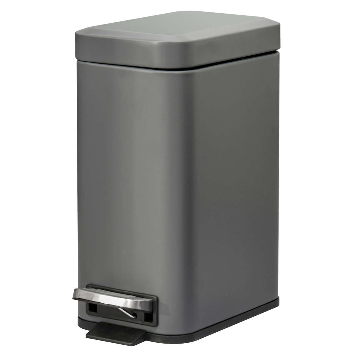5L Steel Step Trash Can with Quiet-Closed Lid, Silent and Gentle Open,