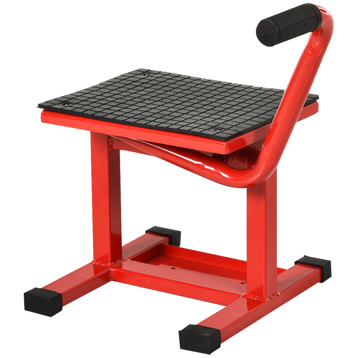Steel Motorbike Jack Lift Rubber Platform Crank Lift  Repair Table Durhand