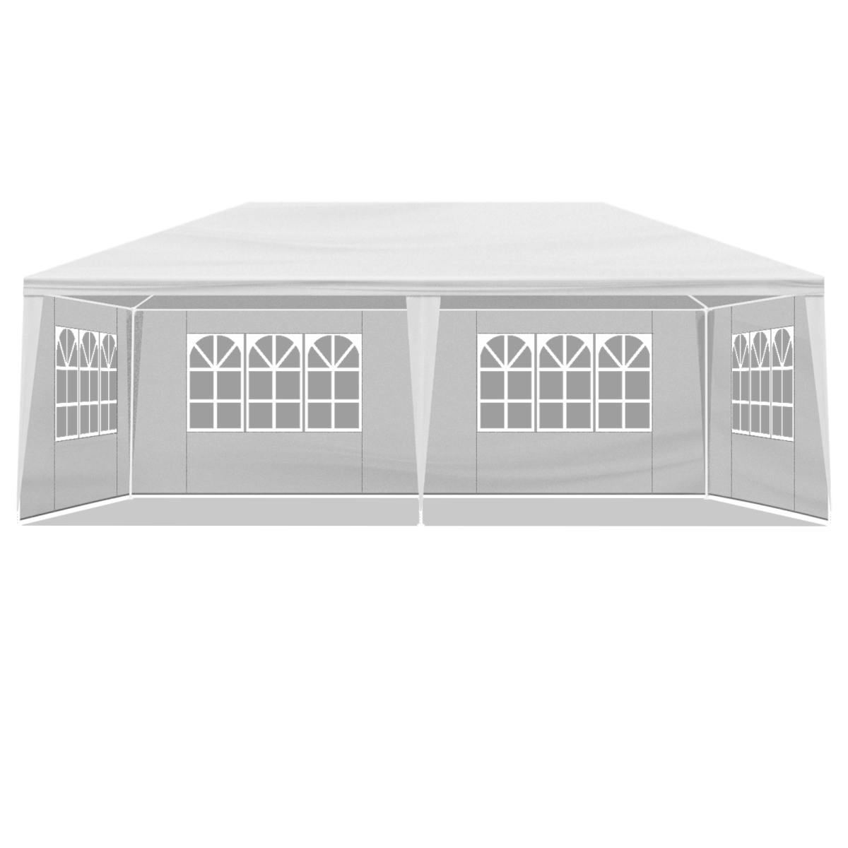 10'X20' Outdoor Party Tent with 4 Removable Sidewalls, Waterproof Canopy Patio Wedding Gazebo, White