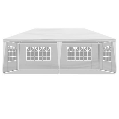 10'X20' Outdoor Party Tent with 4 Removable Sidewalls, Waterproof Canopy Patio Wedding Gazebo, White