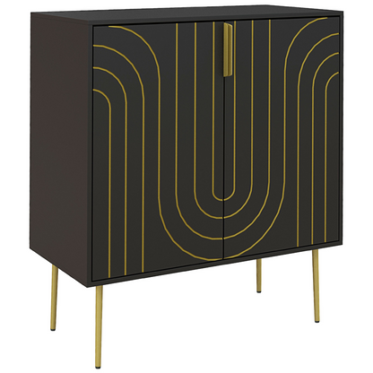 HOMCOM Freestanding Storage Cabinet with Adjustable Shelf for Living Room