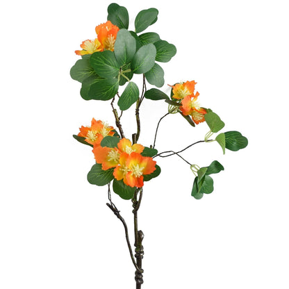 60cm Flower Foliage Spray - Orange