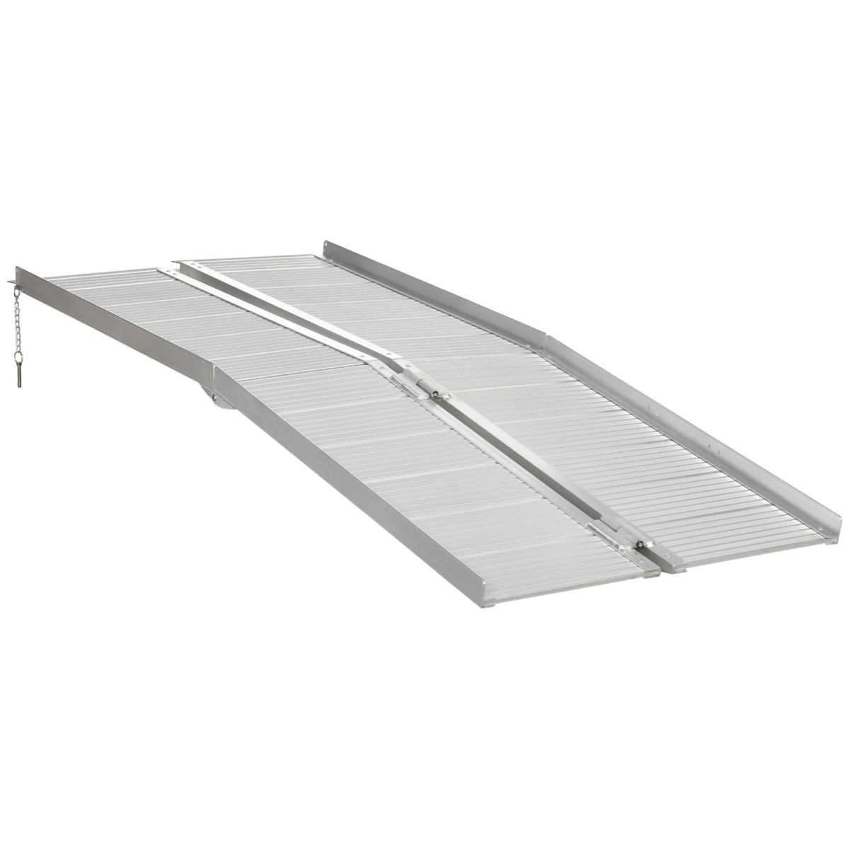 HOMCOM 183 x 72 cm Ramp Aluminum Folding Mobility Scooter Wheelchair Threshold
