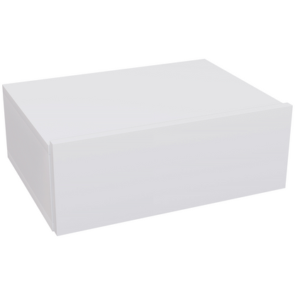HOMCOM Floating Bedside Table, Wall-Mounted Side Table for Bedroom, White