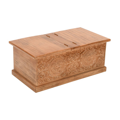 Carved Mango Wood Coffee Table/Blanket Box