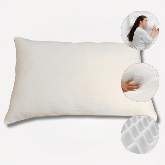 Memory Foam Pillow Medium Luxury Premium Fibre Filling for Superior Comfort and Support by OLIVIA ROCCO